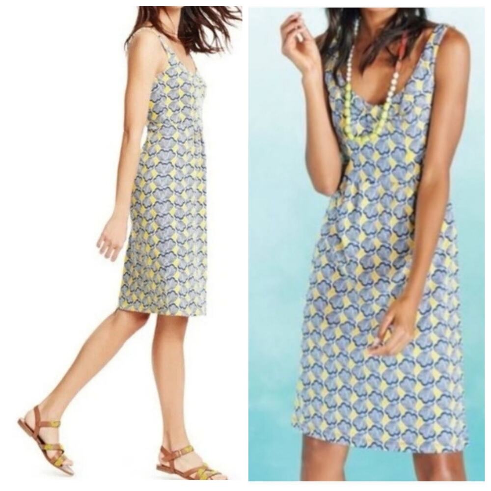 BODEN Claire Seashell Yellow Cotton Sundress Minidress